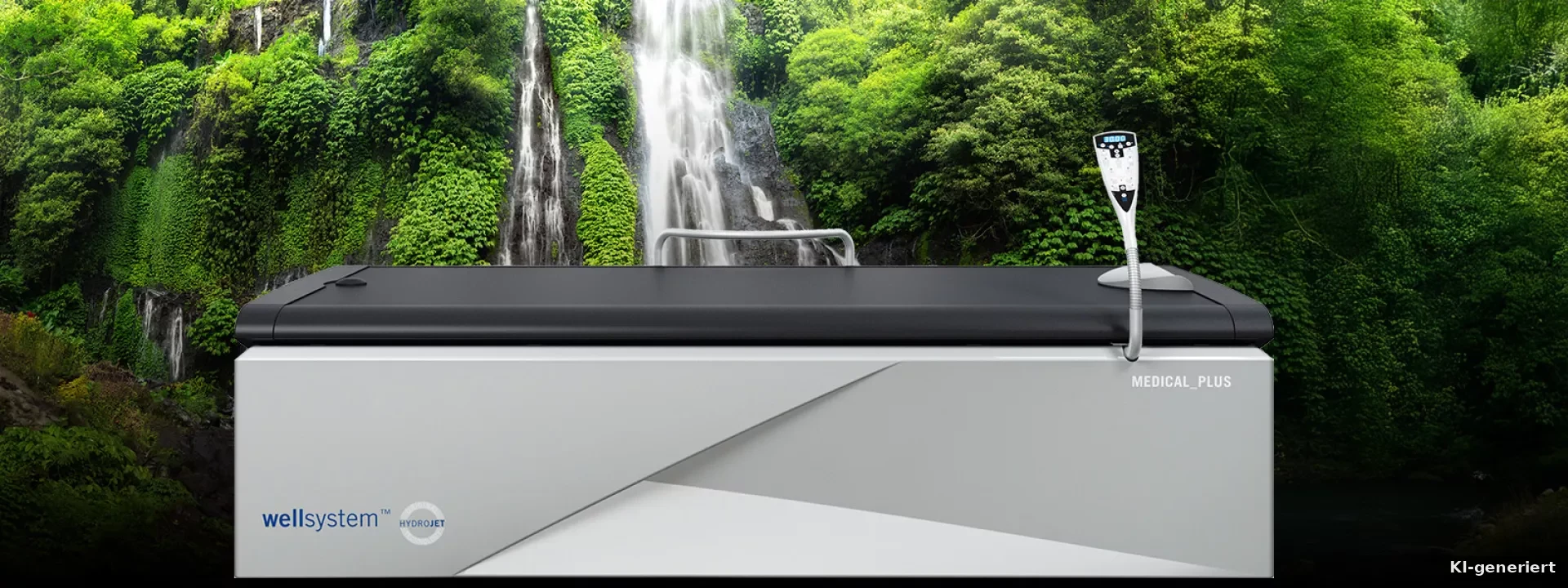 Medy Jet: <span class="text-accent">Wassermassage</span> für Tiefenentspannung Header Hintergrund